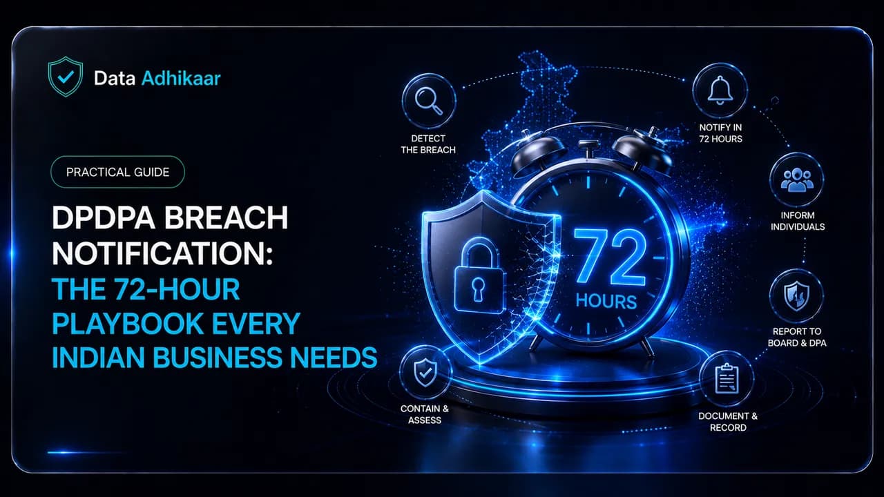 DPDPA Breach Notification: The 72-Hour Playbook Every Indian Business Needs
